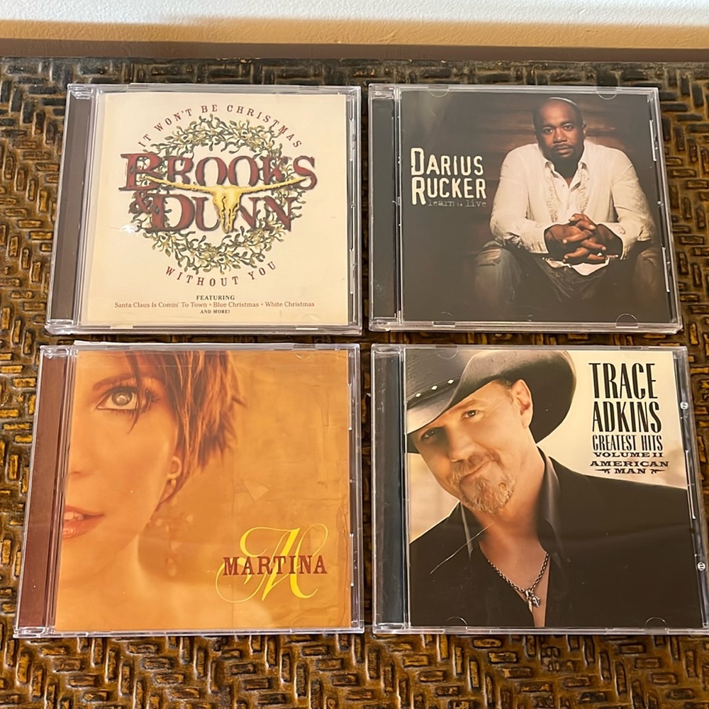 Lot of 4 Country CDs, various artists, Martina McBride, Brook@Dunn, Trace Adkins